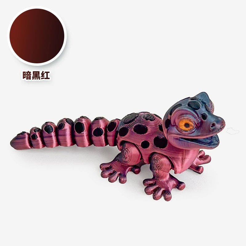Nieuwe 3D Afdrukken Gekko Figuren Model Multi-joint Beweegbare Simulatie Ogen Voor Woonaccessoires Kids Gift Woonkamer Decoratie
