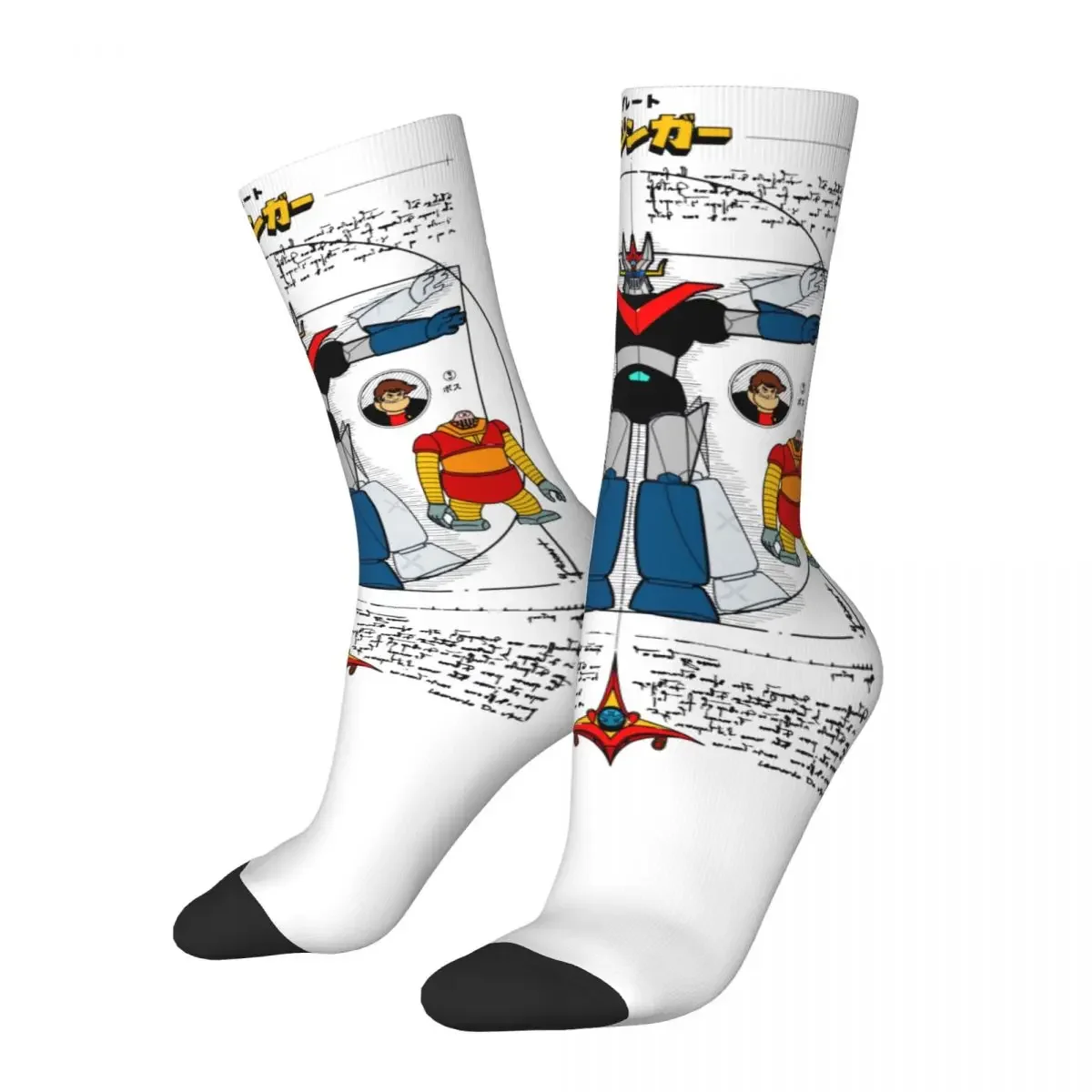 All Season Socks Mazinger Z Robot Tranzor Z Merch for Male Compression Print Socks Spring Autumn Winter Best Gifts Idea