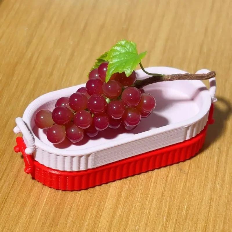 

SUSU 1 шт. Миниатюрная эллиптическая тарелка для кукольного домика, модель для кухни, аксессуары для игры в еду, декор для сцены, игрушки