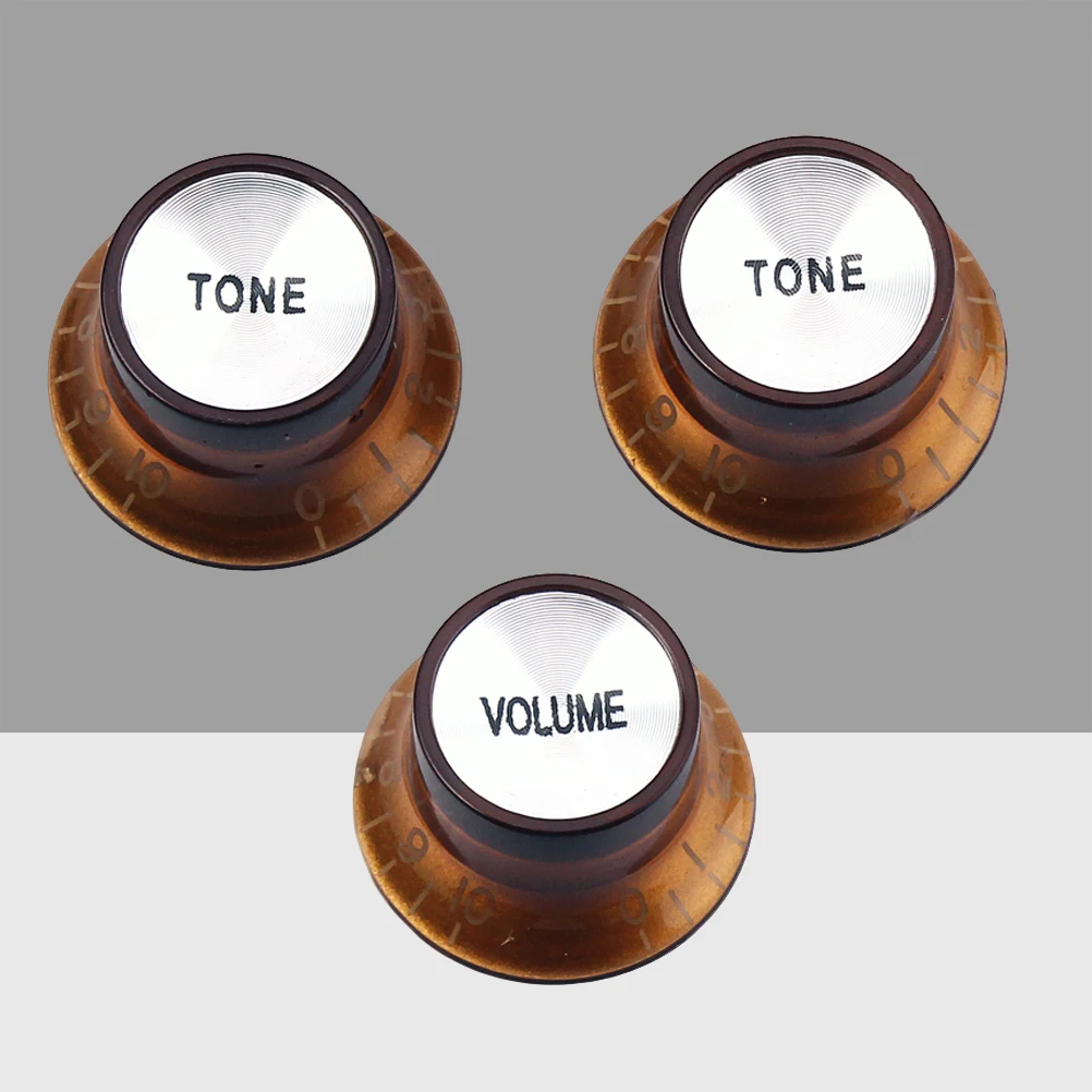 

3 Pcs Guitar Knob Volume Control Parts Bass Tone Electric Acoustic Tuning Accessories Durable Plastic Anti Corrosion Easy
