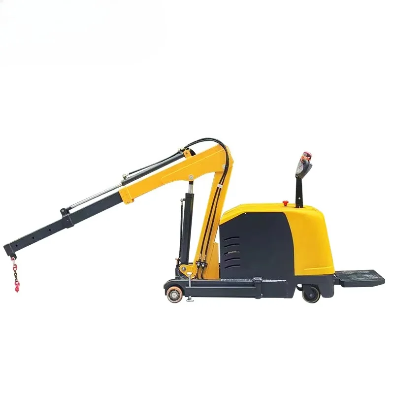 Hydraulic Motor & Pump Powered Telescopic Boom Floor Crane Mobile Pipe Lifter For Indoor/Outdoor Use