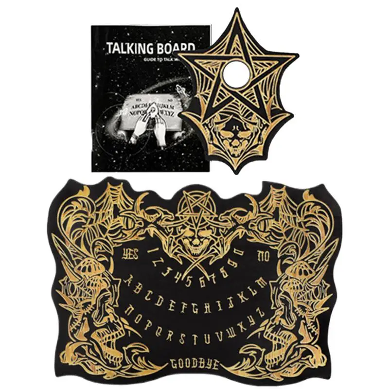 

Маятниковая доска для гадания, череп, дух, деревянная говорящая настольная игра, череп, расход сообщений, инструмент для создания мистических игр, принадлежности