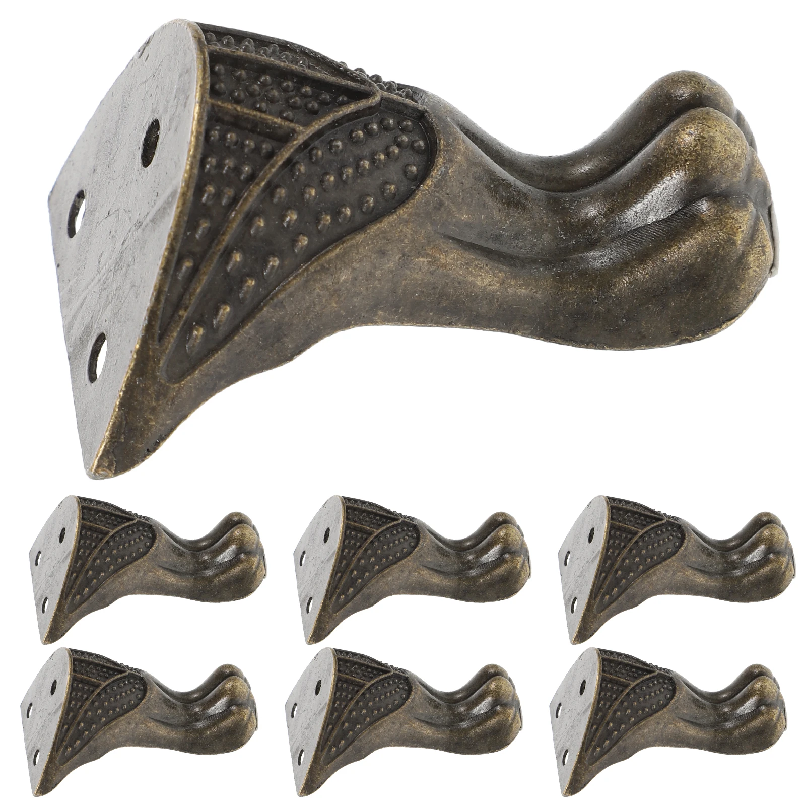 

10 Pcs Zinc Alloy Corner Protectors Decorative Rust Proof Box Feet Strong Bearing Furniture Legs Wood Case Edge Guard Jewelry
