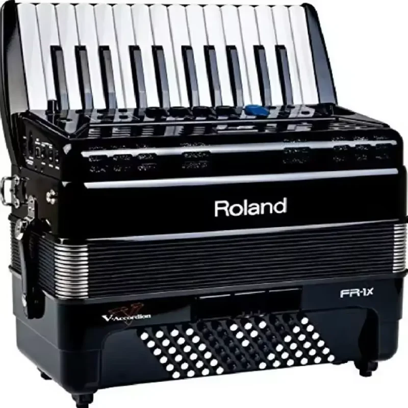 مبيعات جديدة عالية الجودة: FR-1X V-Accordion 26-Key 72-Bass Black Digital #1