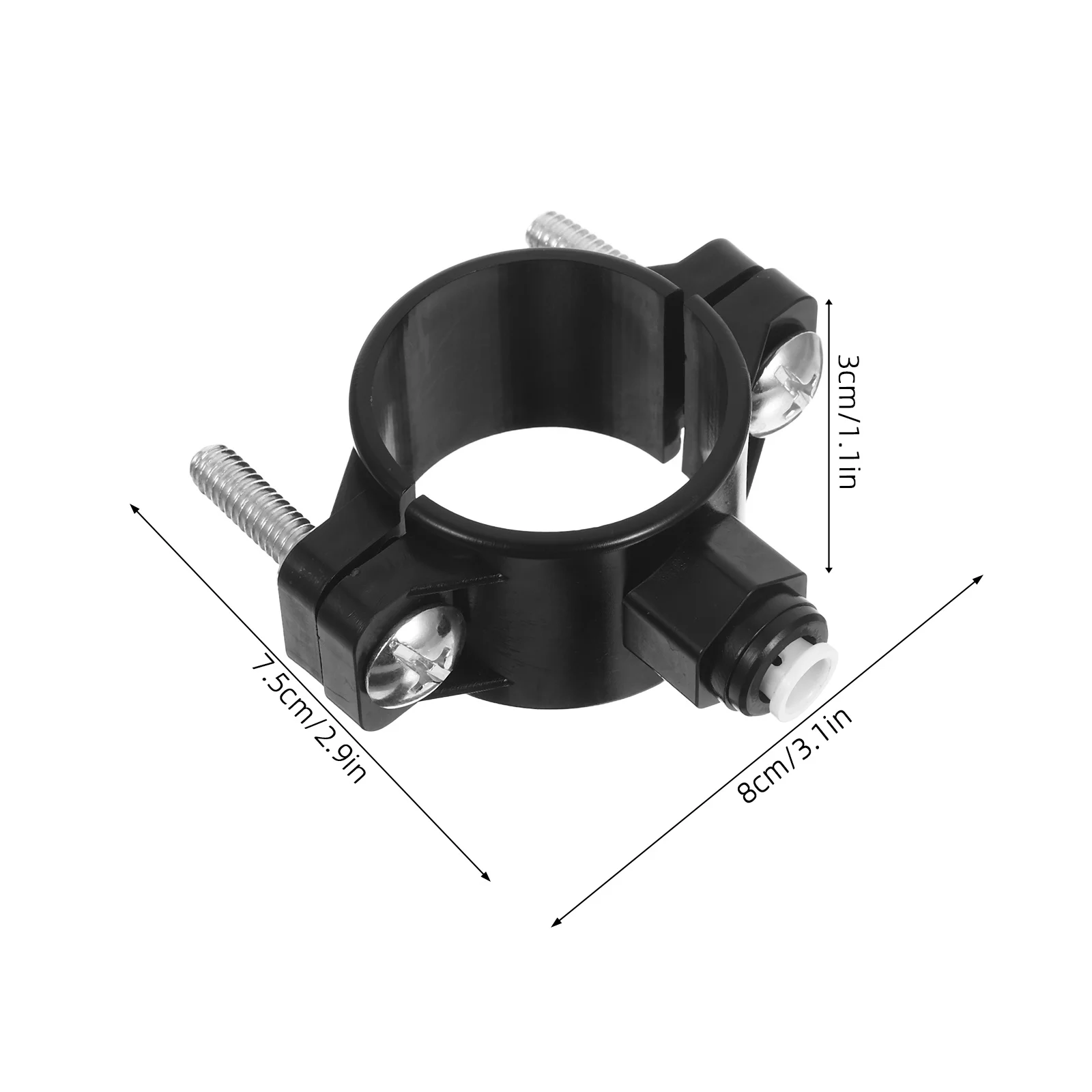 Selle de vidange 1/4 pouces, pince de filtres à eau en plastique à connexion rapide pour système d'osmose inverse, accessoire d'installation de purificateur