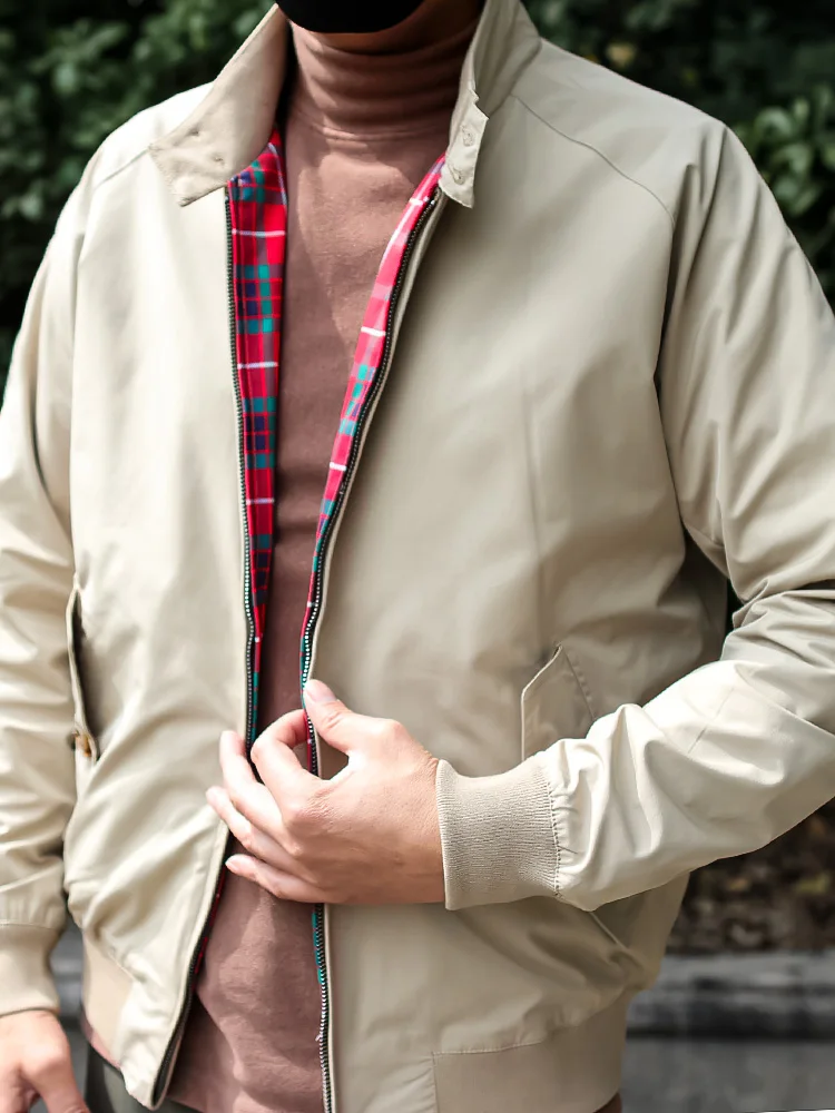 

AUTICUP American Harrington G9 Jaet Retro Casual Workwear Spring Autumn Khaki Stand Collar Motorcycle Windproof Men's Jaet