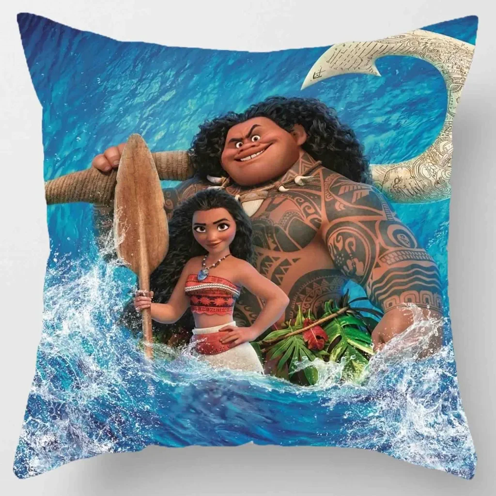 45x45cm Snow White Moana Princess Girls Decorative/nap Pillow Cases Cushion Cover 1 Piece on Bed Sofa Children Birthday Gift