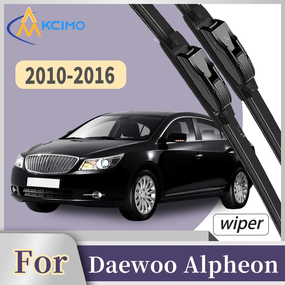 

Premium Rubber Front Windscreen Wiper Blades For Daewoo Alpheon 2010-2016 Quiet Smooth Wiping Waterproof Windshield Kit 2Pcs
