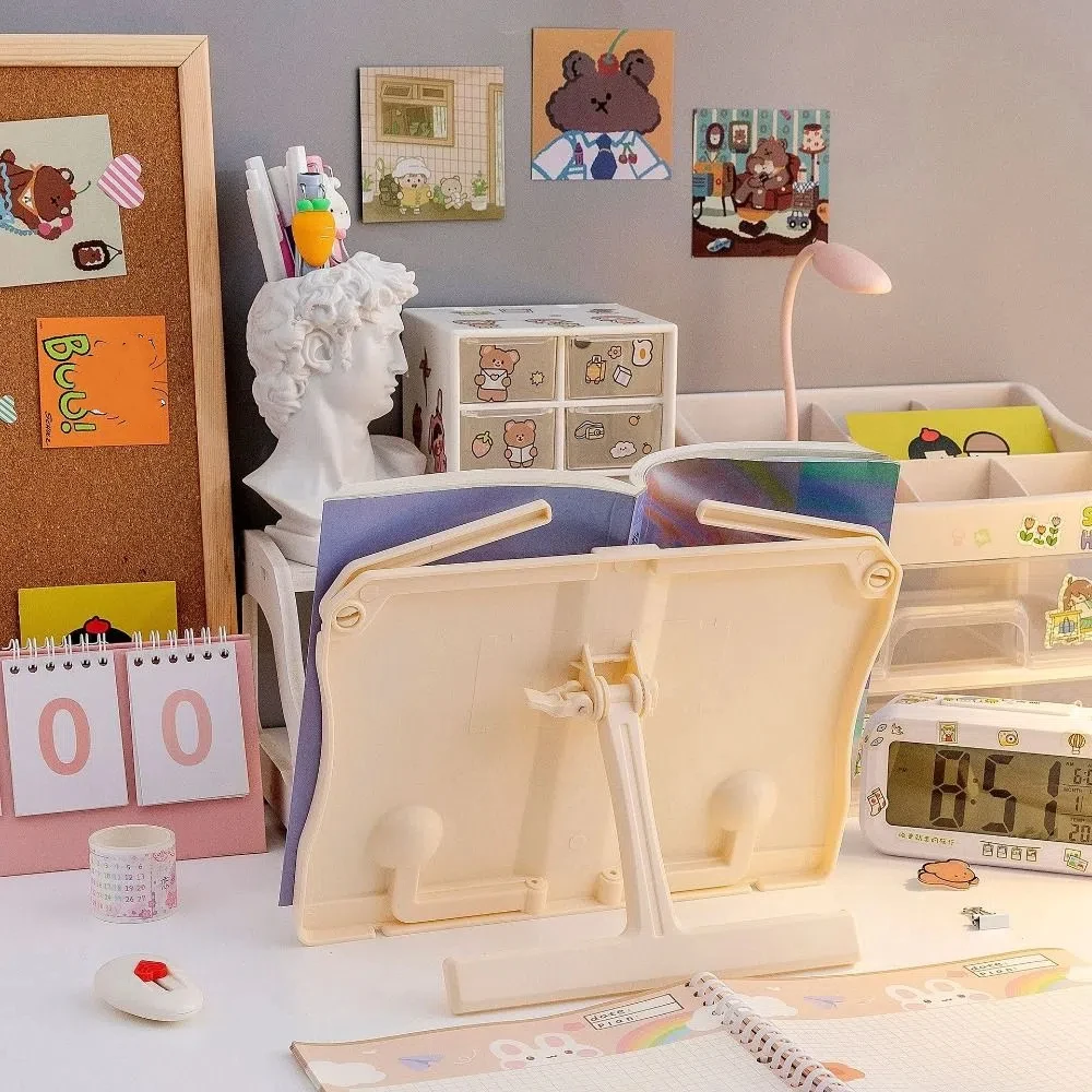 Multi-Function Portable Reading Rack Music Score Fold Book Stand Desk Recipe Book Shelf for Readers