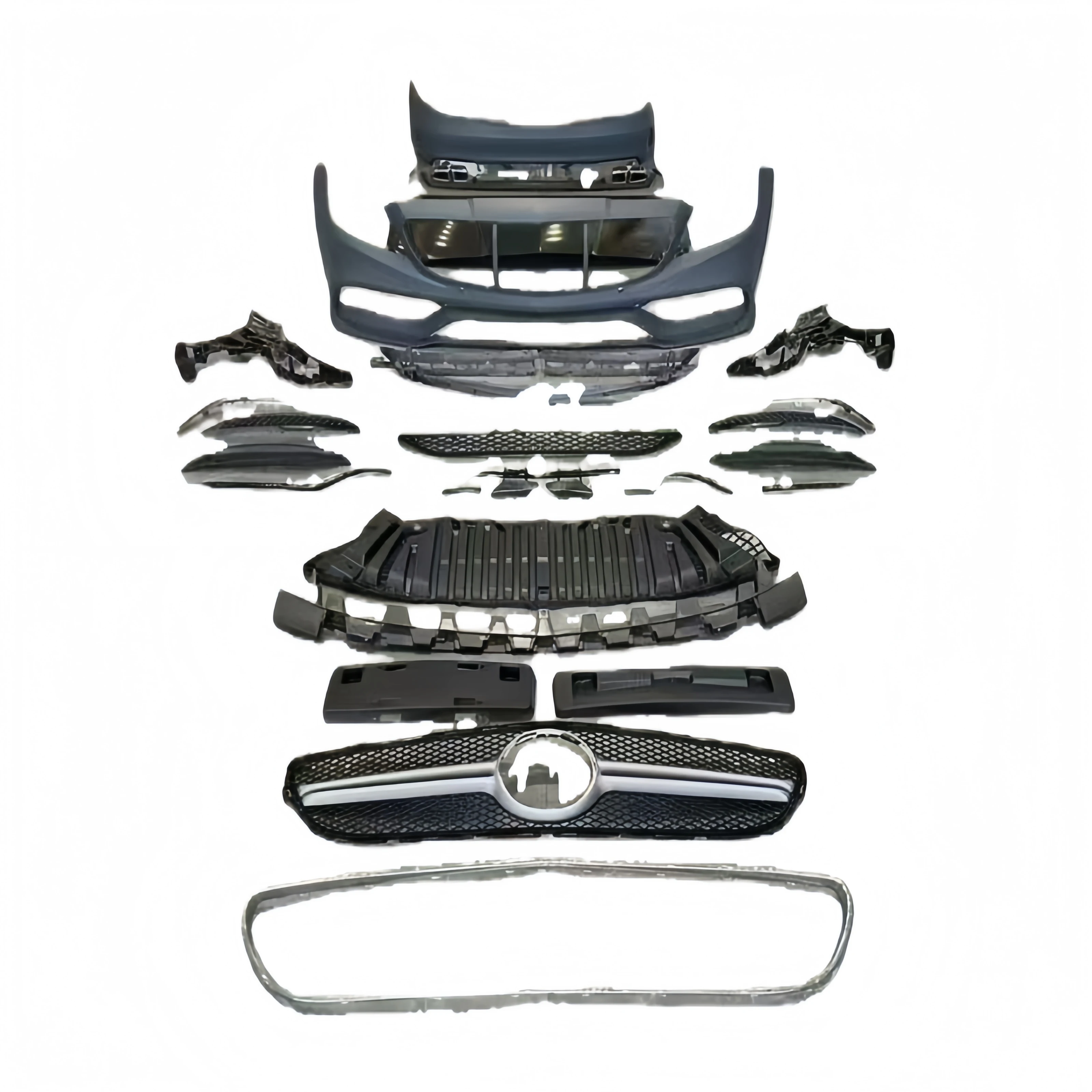 FOR W218 CLS63 New High Quality Body Kit with Fog Light Upgrade Facelift Front Bumper 2