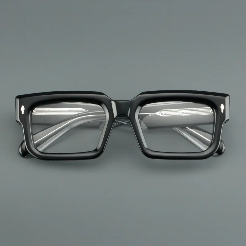 

New Thick Acetate Square Vintage Glasses Frame for Men Myopia Reading Eyewear Women Optical Prescription Custom Retro Eyeglasses