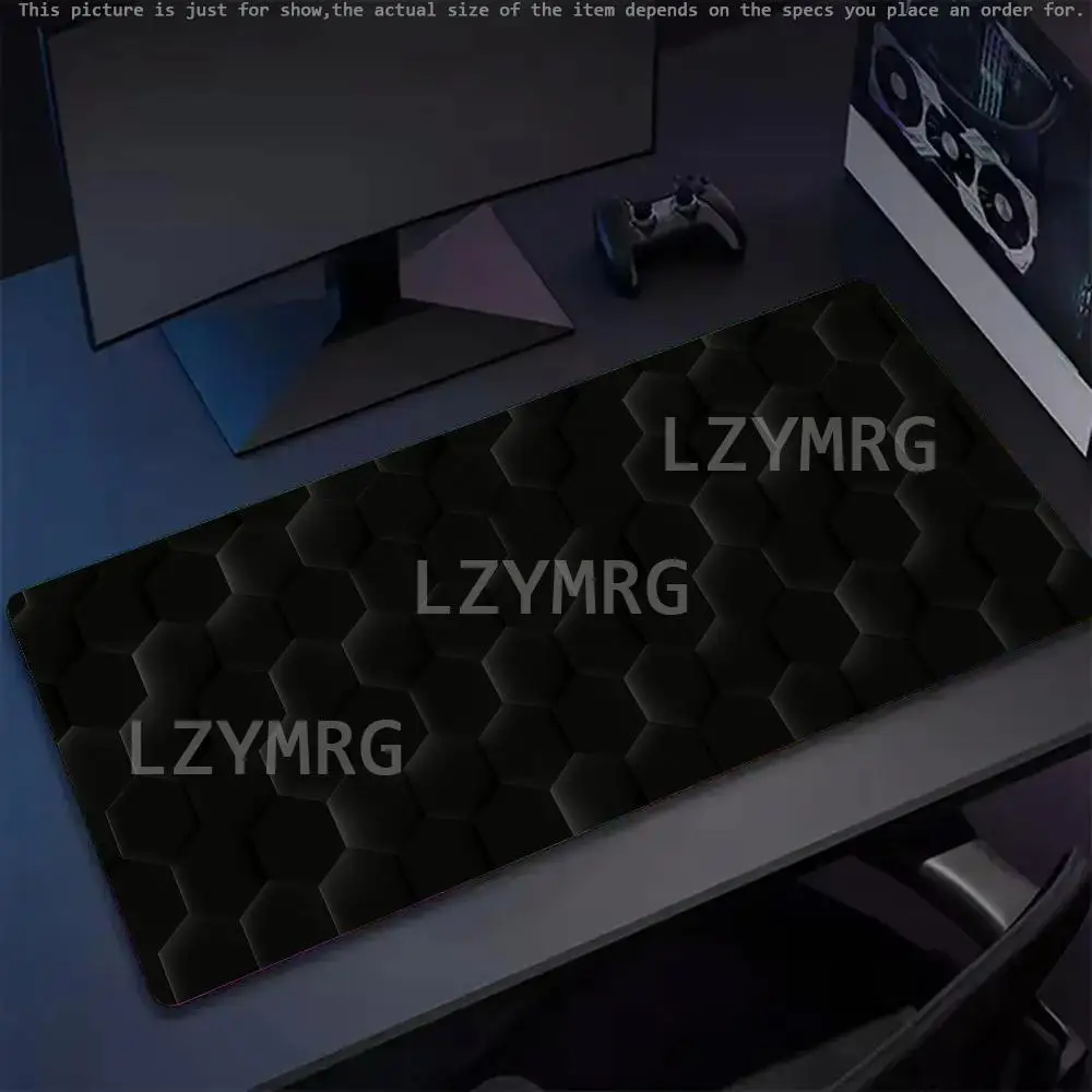 

Simple Black and White Texture Mouse Pad Large Rubber Anti-slip Desk Accessories Mousepad for Offices & Gamer Keyboard Decor Mat