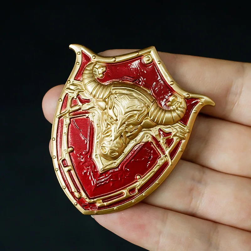 6 cm Divine Bull Shield Legering Anime Model Ambachten Desktop Decoratie Spel Randapparatuur Collectie Prachtige Festival Geschenken Speelgoed Kid