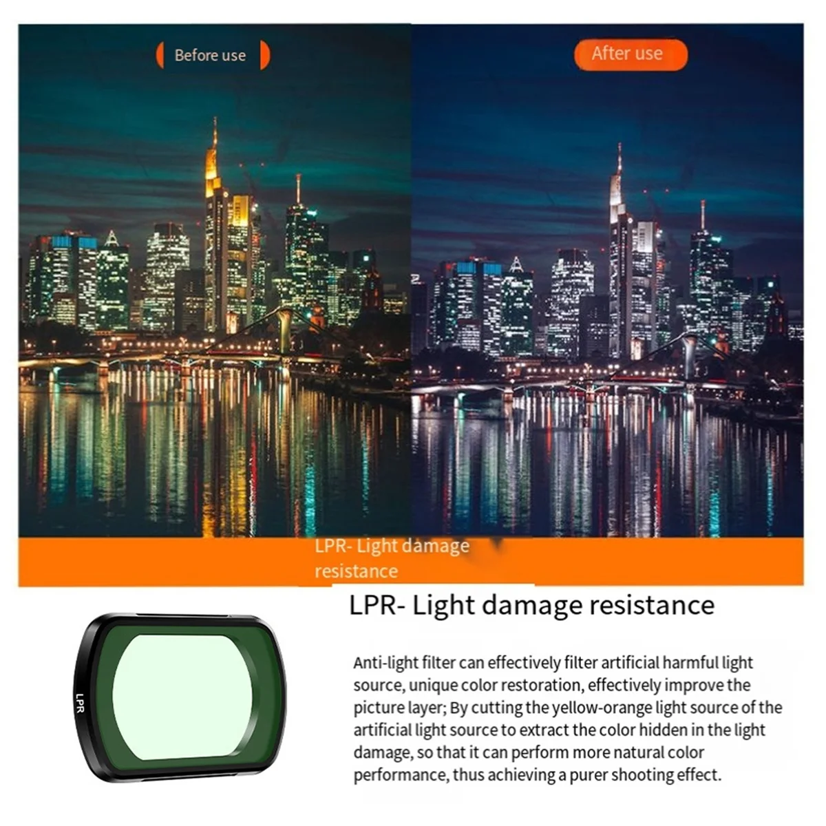 

QA08I Lens Filters Set for DJI Osmo Pocket 3 Magnetic Design LPR Professional Photography Filter