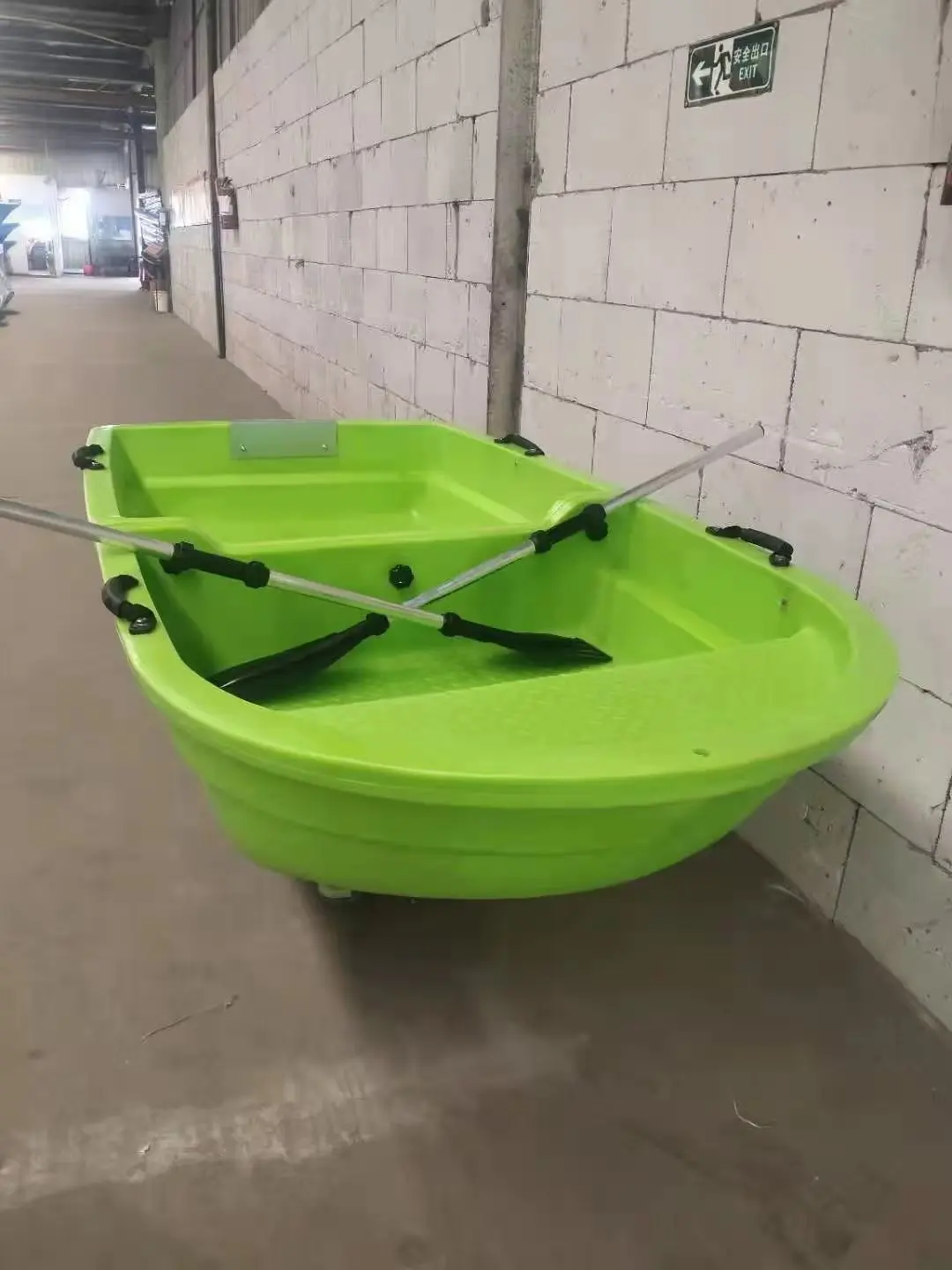 2.2M Double Deck Jon Boat Folding Vehicle-Mounted Sturdy Plastic Fishing Boat PE Boat