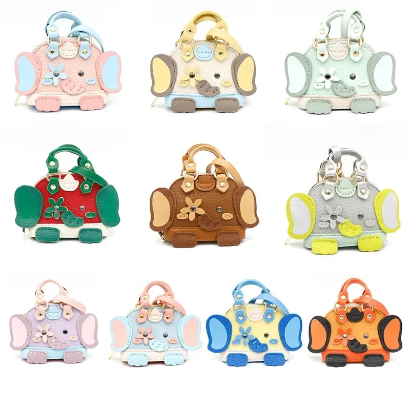 Douyin Fashion Mini Baby Elephant Donkey Home Pendant Mini Handbag Cute Pendant Lipstick Earphones Car Keychain Bag