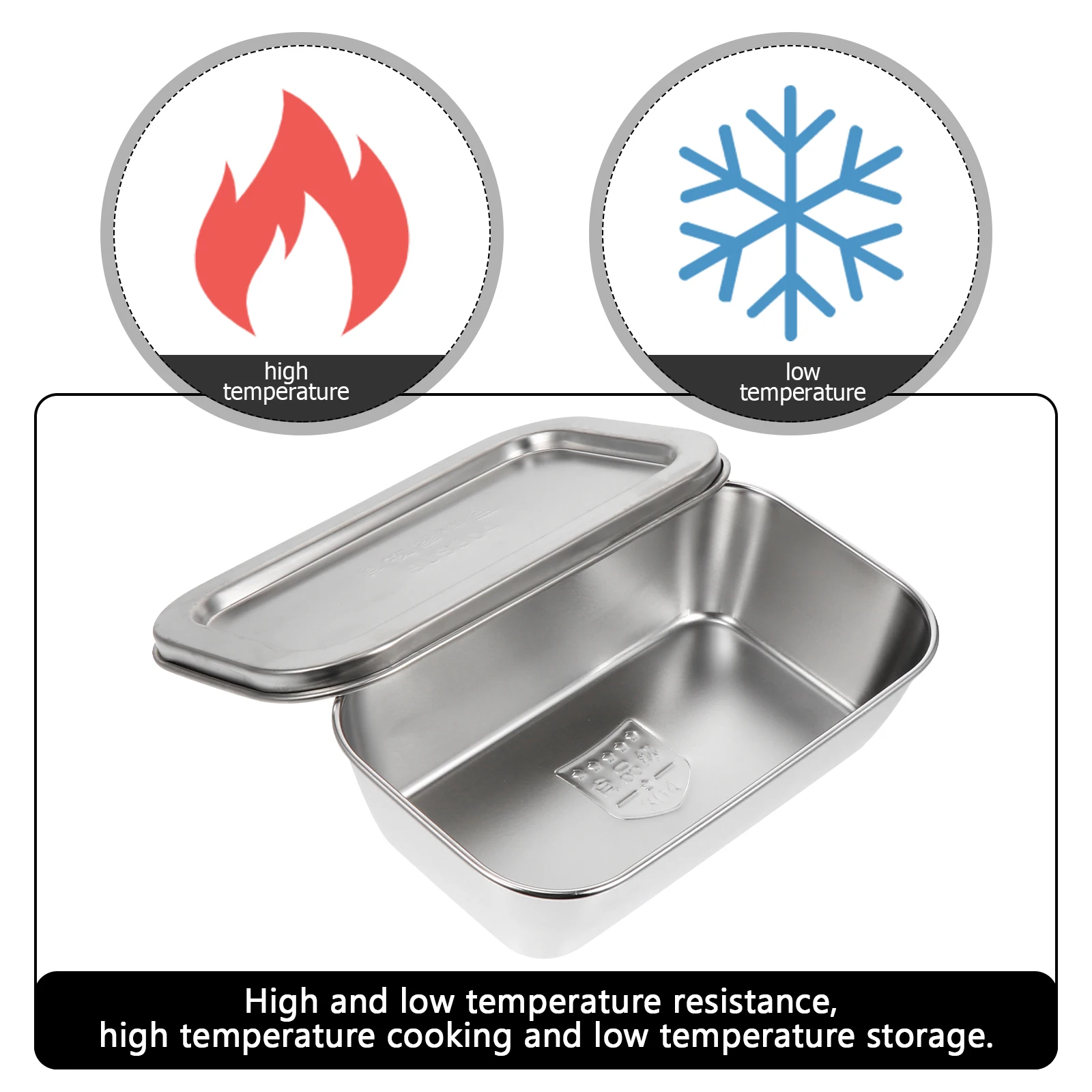 

Food Storage 304 Stainless Steel Butter Butter Storage Box Dish Lid 320ML Kitchen Tableware Multi Purpose Container