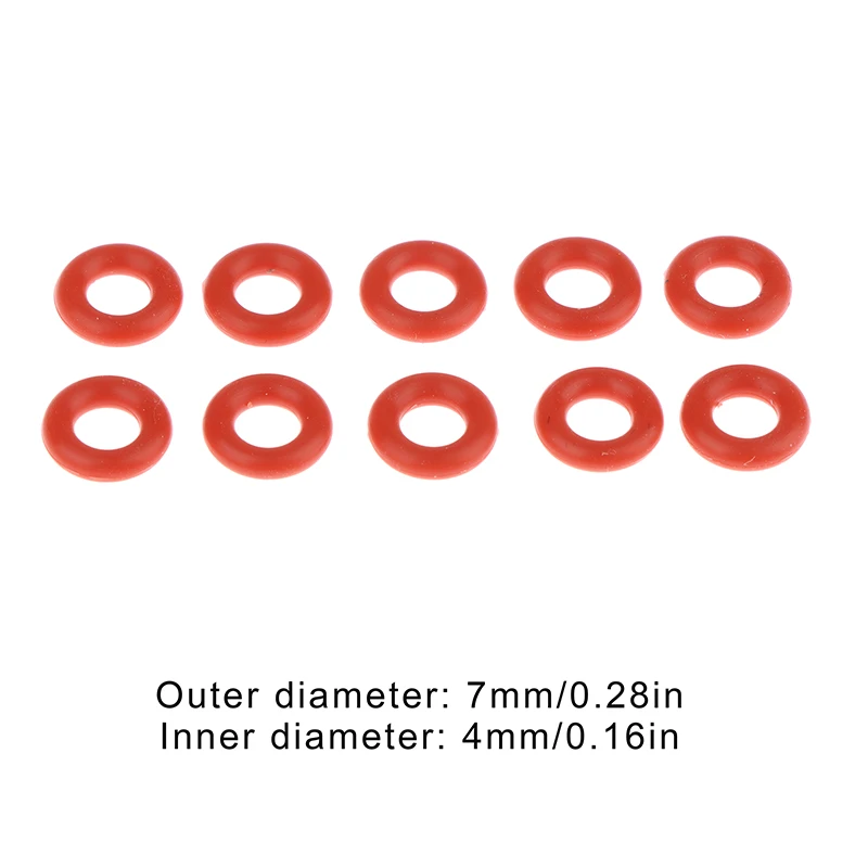 10 Pcs O-rings Food Grade Silicone For Coffee Machine Pressure Tube O Sealing Washer Red  Repair Box Assortment Kit