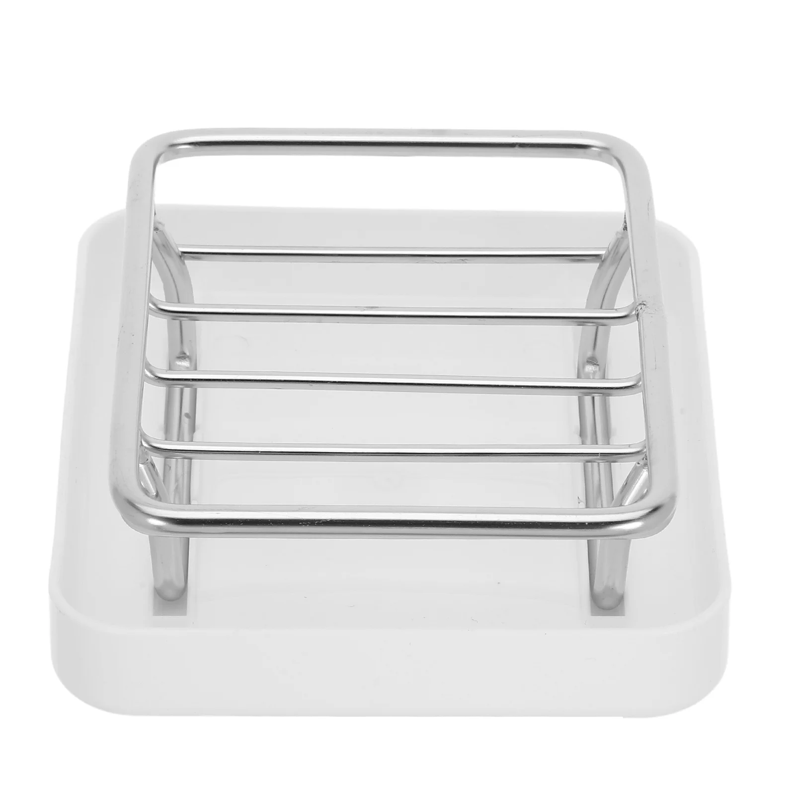 

Double Layer Ceramic Soap Dish Stainless Steel Self Draining Soap Tray Holder Bathroom Counter Organizer Kitchen Sink Sponge