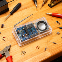 DIY Electronic Kit New Speaker Kit with FM Radio 87.5-108MHZ DIY Soldering Project Practice Solder Assembly With 30CM Antenna