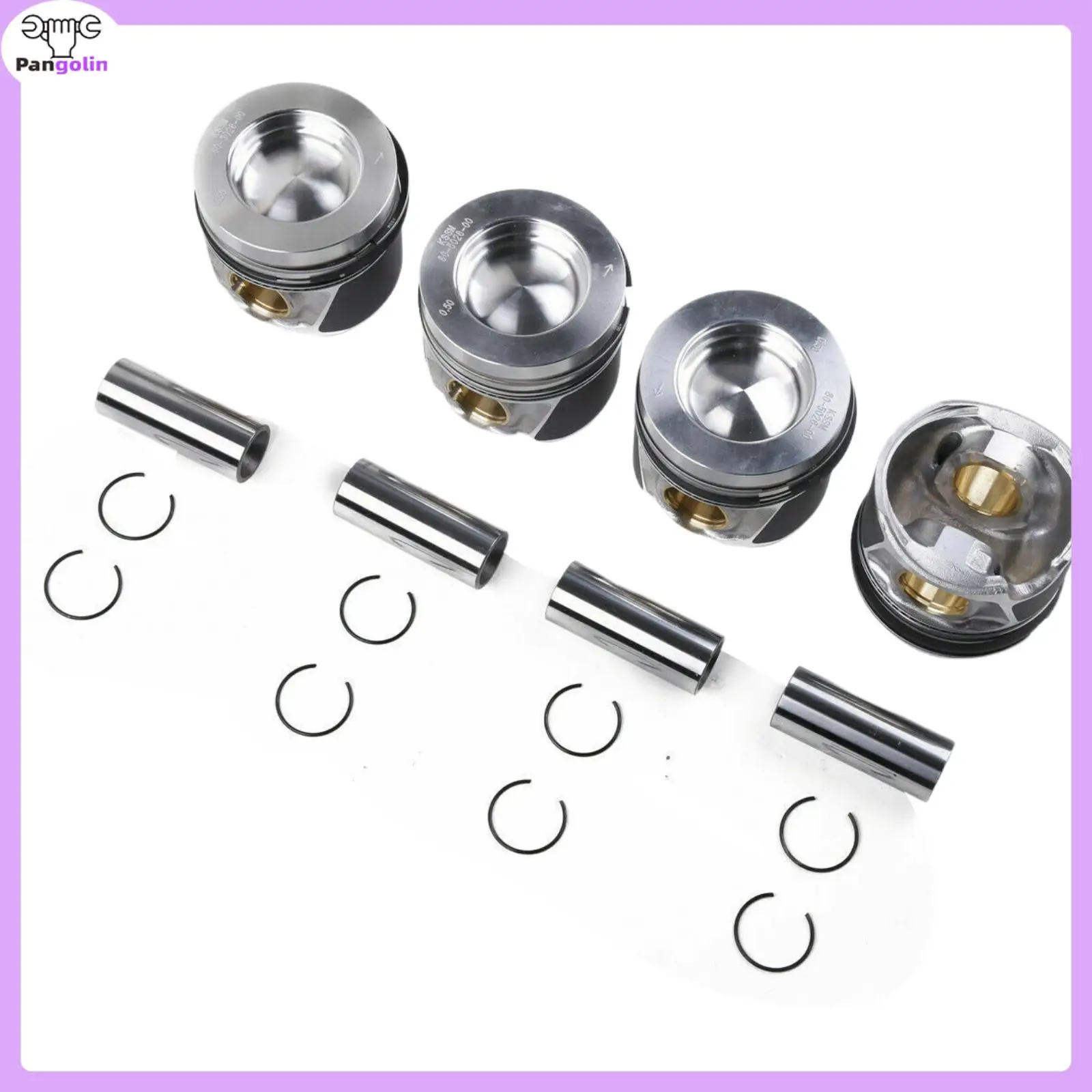 4pcs New Pistons + Rings Set 03L107065M 80.95 mm For VW Jetta Golf Passat Audi 2.0 TDI CJAA 2005-2016 Car Parts