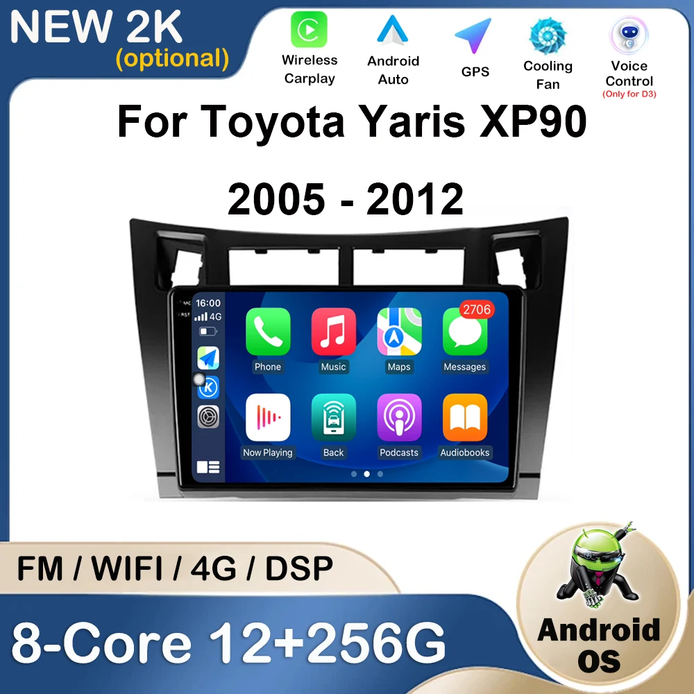 

Audio GPS Navigation Car Radio For Toyota Yaris XP90 2005 - 2012 DSP Stereo Multimedia Video Player Intelligent System Head Unit