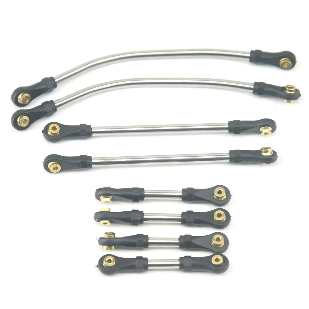 Hot Team Titanium LCG Chassis Frame Links Driveshaft Hanger Beam Brass Skid Plate Set for Axial SCX24 1/24 RC Parts