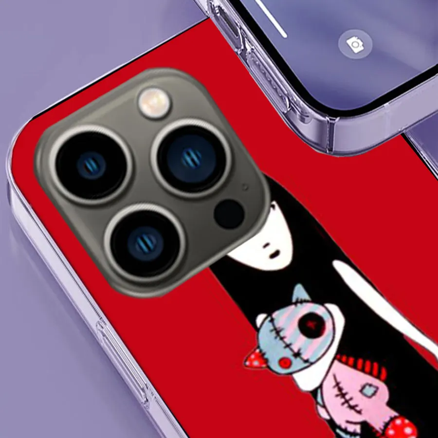 Comics Emily The Strange Phone Case For Apple Iphone 16 13 Pro Max Coque 15 14 Plus Clear 12 Mini 11 Pro Cover Cute Fundas Silic