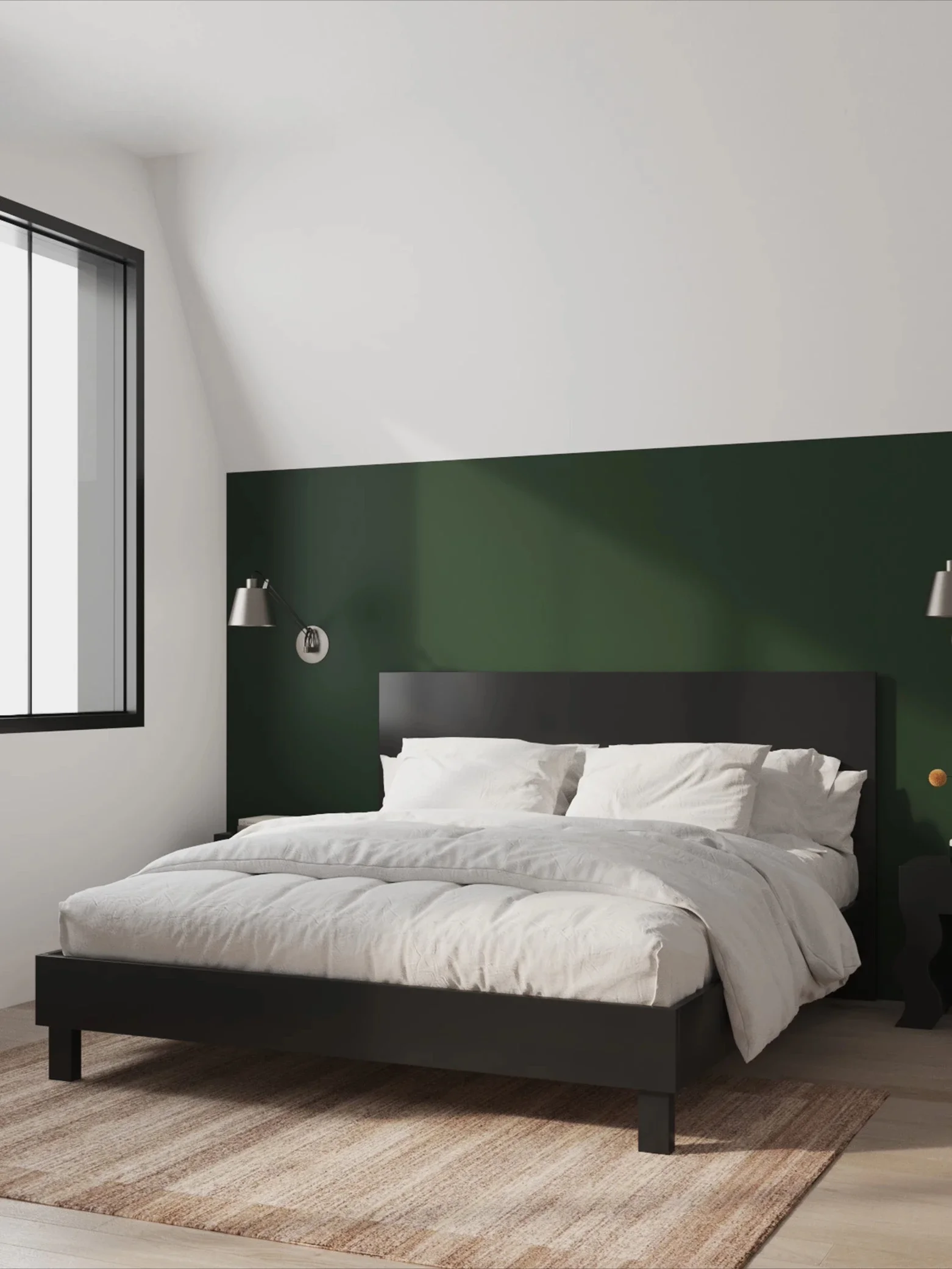 خشب ريترو لايت فاخر 1.5 متر 1.8 متر طلاء مزدوج خشب متين بسيط