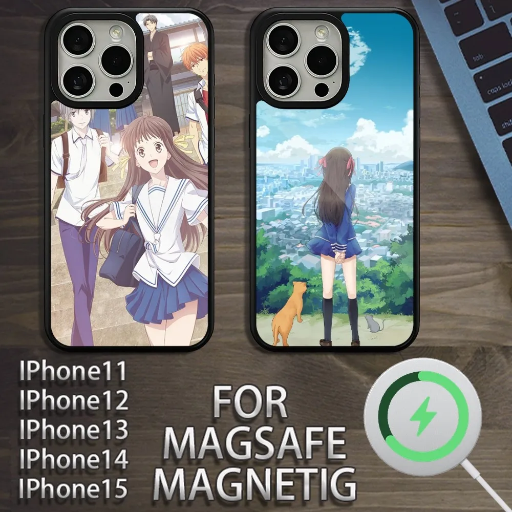 Bilibili Anime F-Fruits BasketS  Phone Case For iPhone 15 14 13 12 11 Pro Max Plus Magsafe Magnetic Wireless Charging Cover