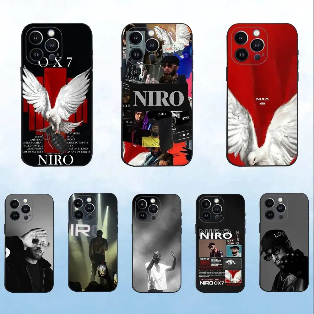 

N-NIRO O-OX7 Phone Case For iPhone 17,16,15,14,13,12,11 ,Pro Max,XS,X,XR,SE,Mini,8,7,Soft Silicone Black Cover