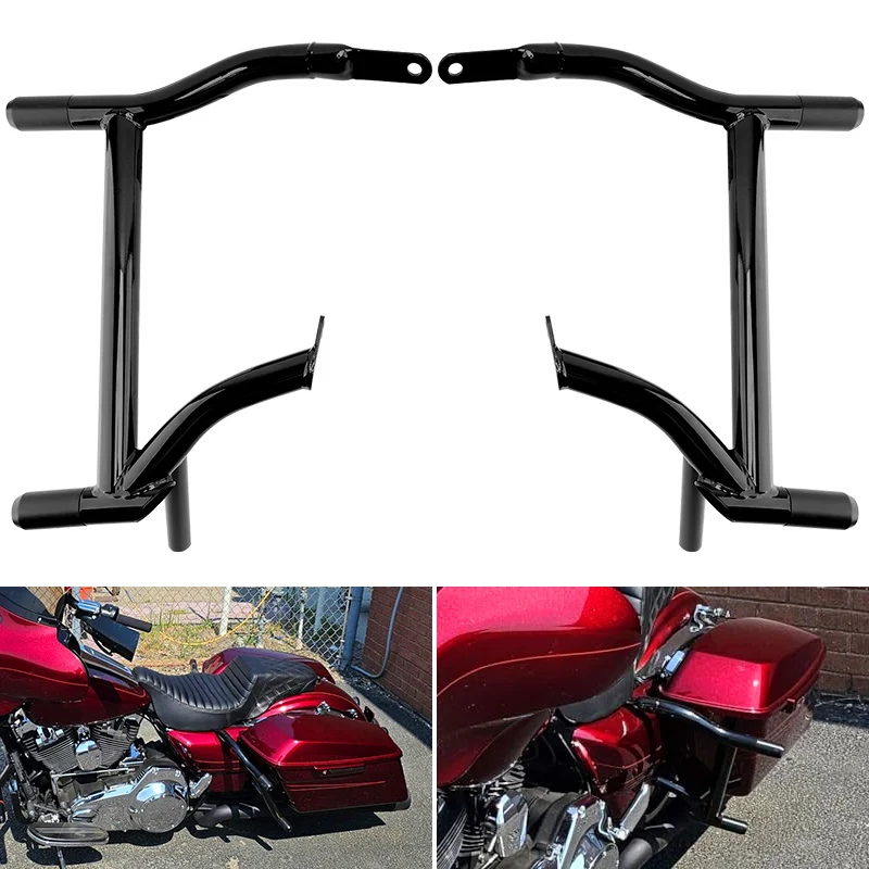 Motocyklowe sakwy Crash Bars Lewe prawe szyny do Harley Touring Street Electra Glide Road King Glide 09-24 Osłony sakwy