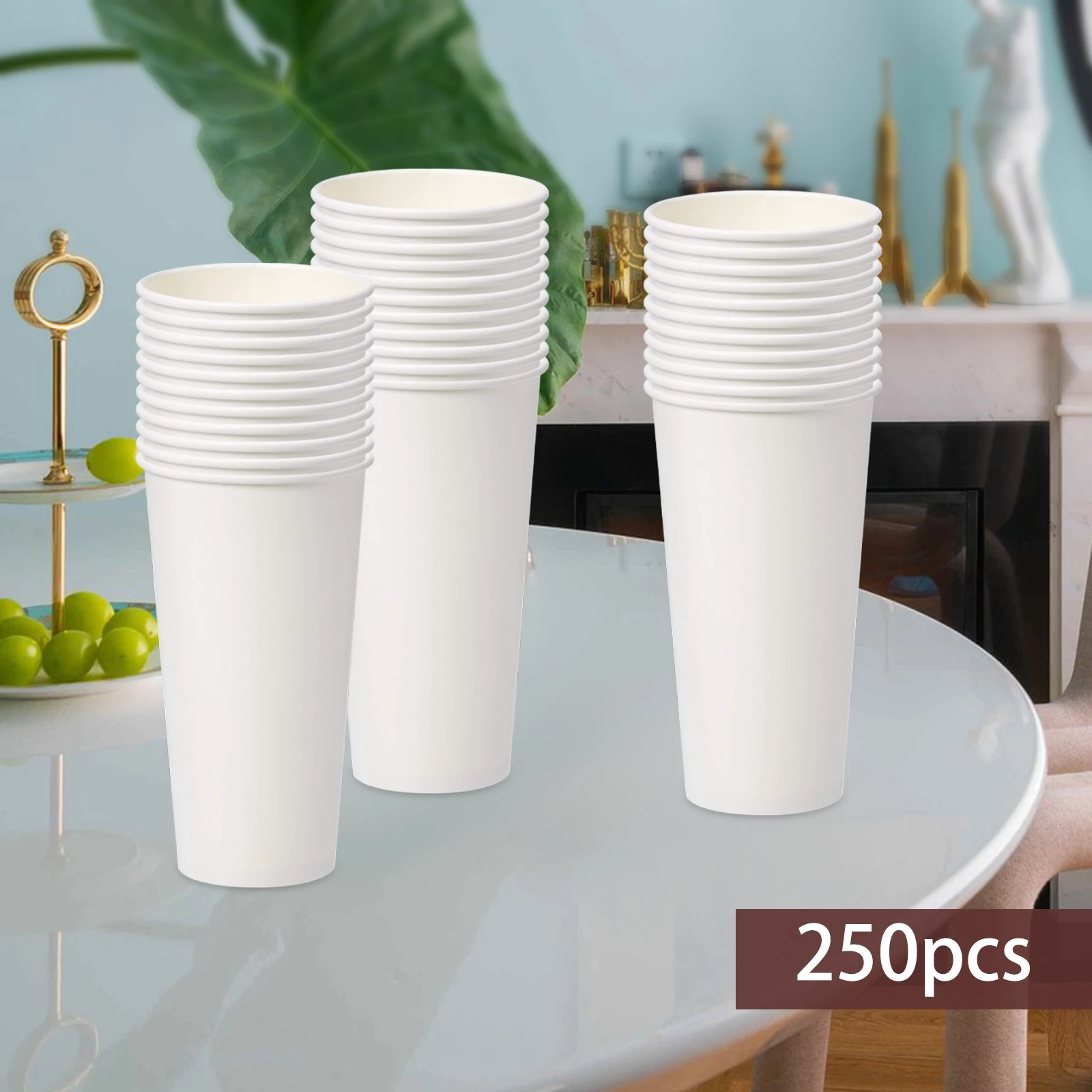 20oz Disposable Paper Cups Drinking 250pcs Wedding Parties Cup Disposable Coffee Cups Paper Beverage Cup Hot Coffee Tea Cups