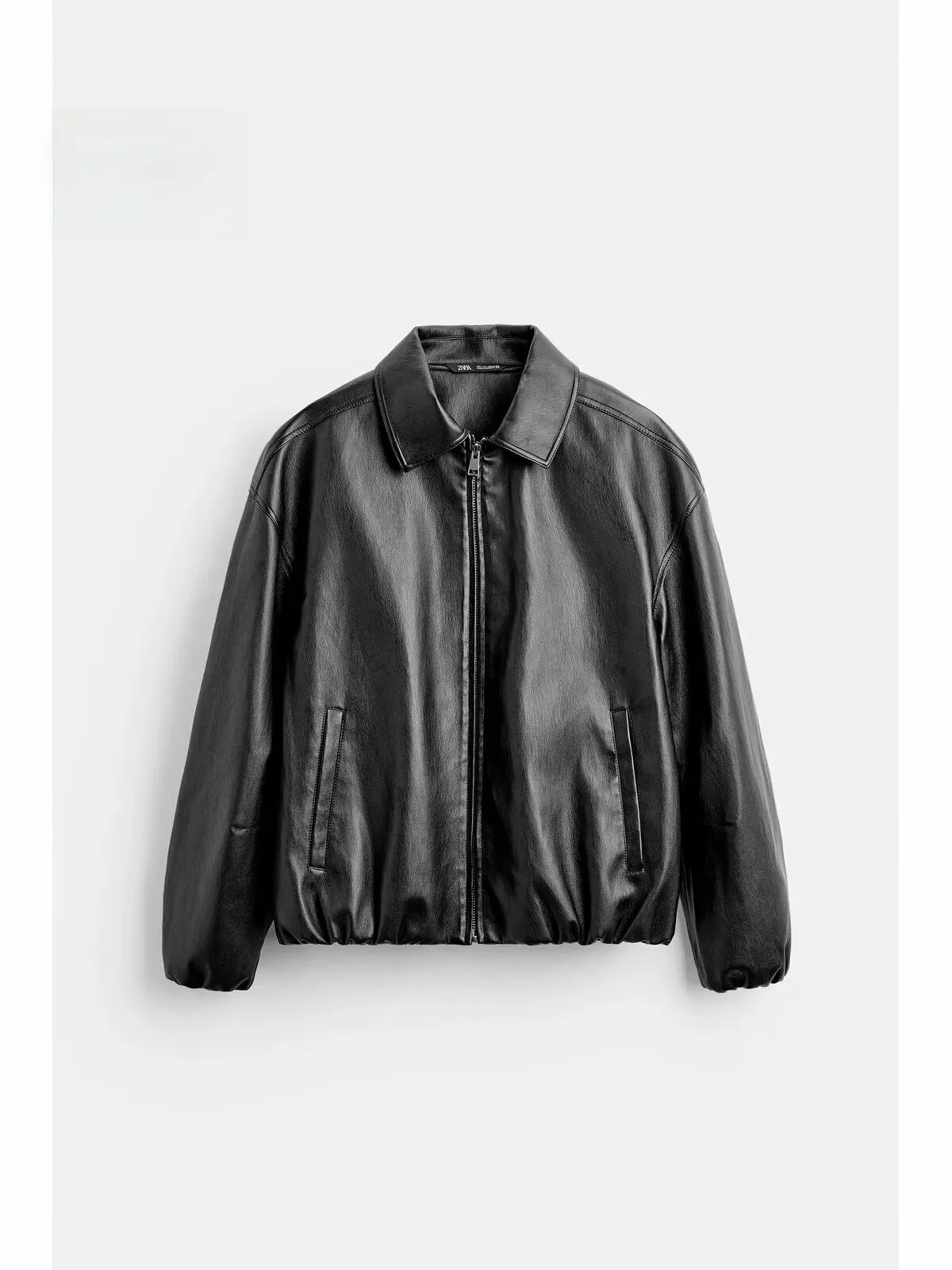 

Autumn Winter New Men's Simple Loose Faux Leather Lapel Jacket Outerwear Casual Style Long Sleeve Regular Length Leather Coat