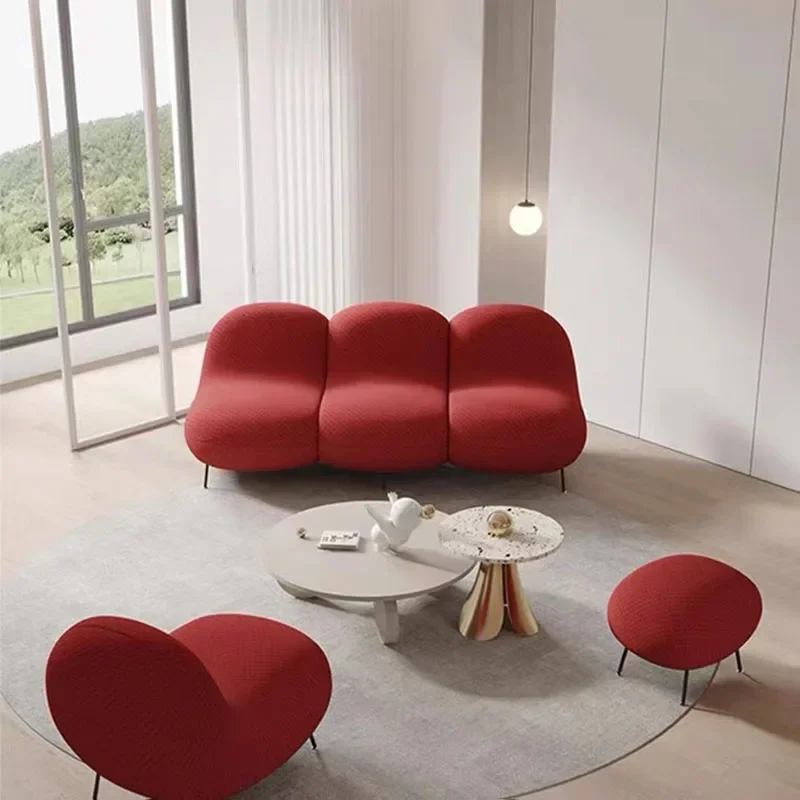 

Designer Special-Shaped Single Leisure Chair Living Room Simple Red Couch