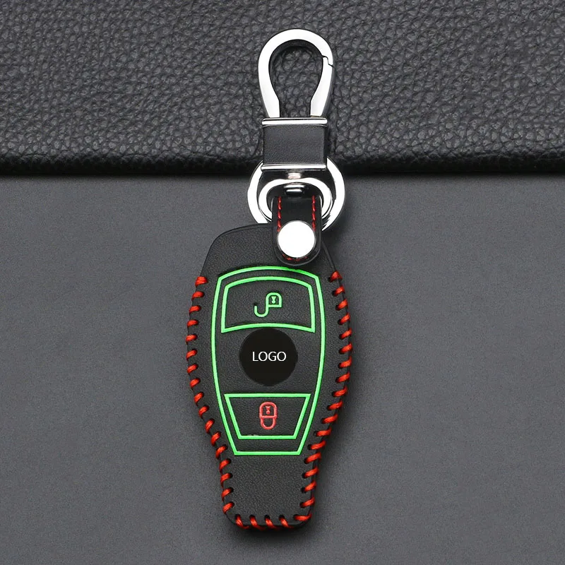 

2/3 Buttons Luminous Car Key Cover Case for Mercedes Benz A B R G Class GLK GLA W204 W251 W463 W176 Key Fob Bag Holder Protector