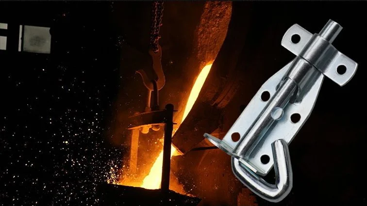 Pernos de puerta de galvanoplastia de alta resistencia para puertas de madera acabado galvanizado resistente a la oxidación con kit de instalación completo