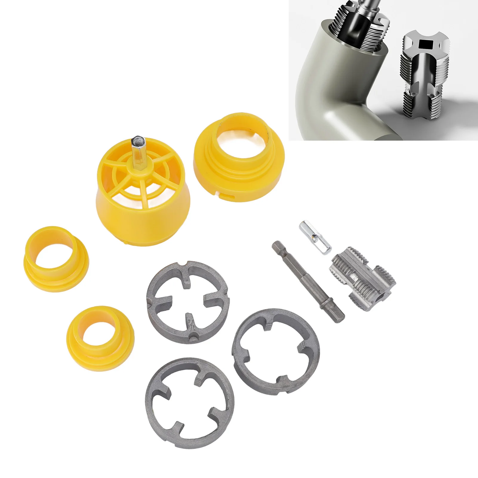 

PPR Pipe Threader Kit 1/4 Inch Hex Shank G1/2 G3/4 Standard Thread Pipe Threader Plumbing Tools Tubing and Pipe Threader Kit