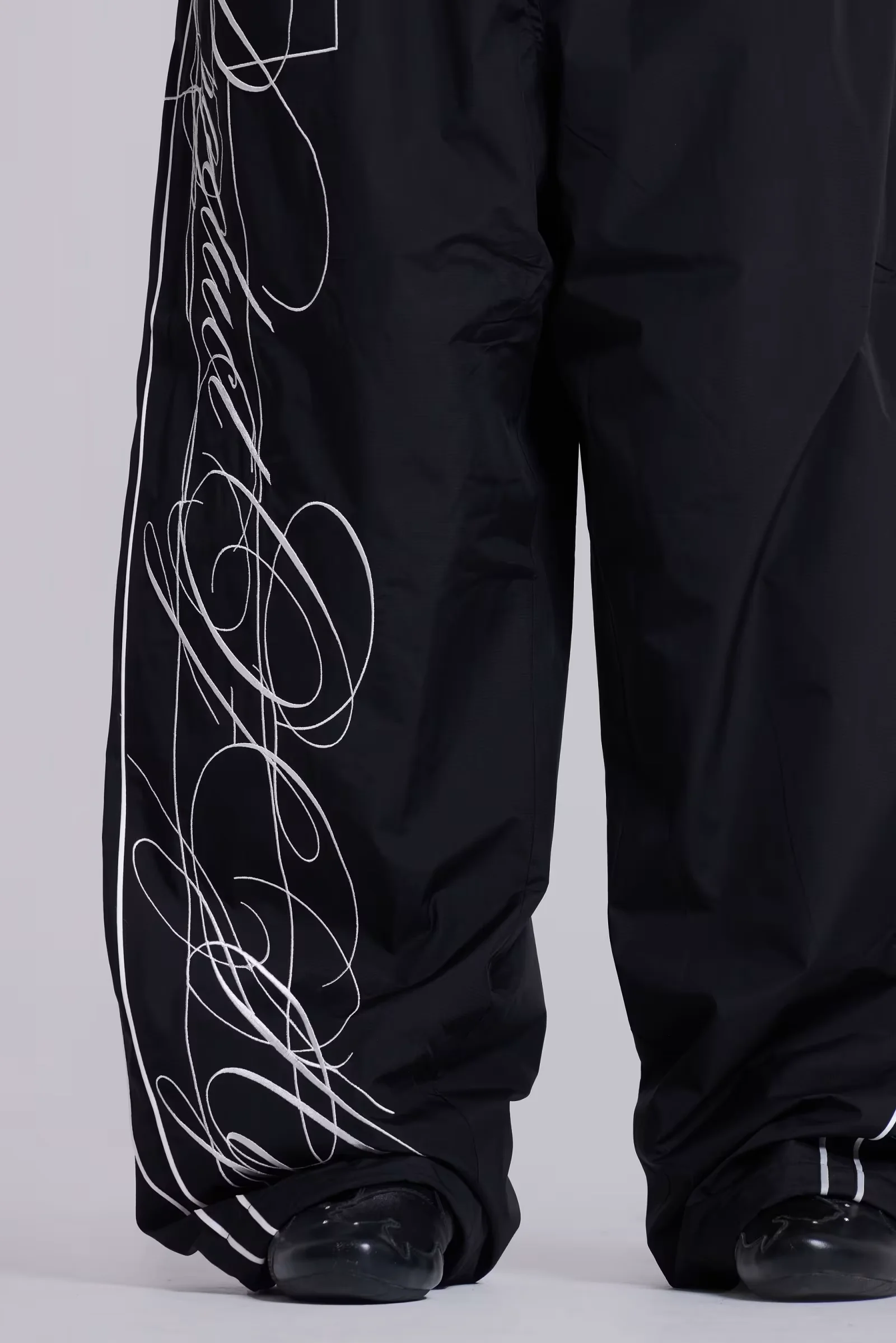 

High Waist Straight Wide leg Oversized Sports Pants for Women American Embroidery Retro Hip - hop Street Fashion Trousers