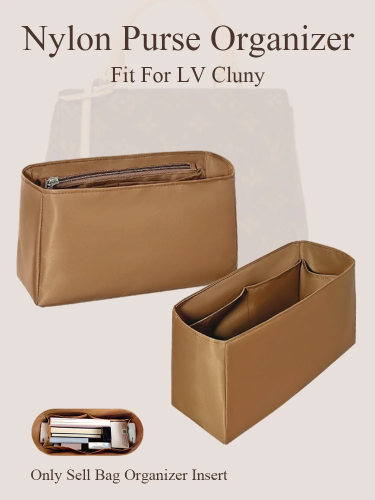 

Нейлоновый органайзер для кошелька LV Cluny Mini/BB, сумка-вкладыш, органайзер, кофейный Органайзер, вставка для хранения с несколькими карманами