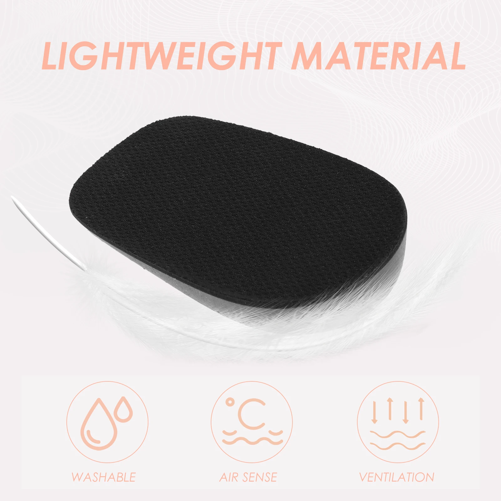

1 Pair Silicone Heel Pads Height Increase Insoles Hidden Thick Inserts Adjustable Breathable Shoe Inserts Foot Support Heel