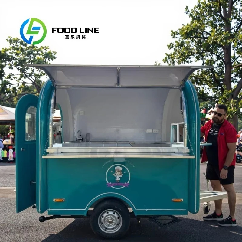 

Customized Mobile Food Truck Trailer Mini Ice Cream Churros Pizza Cart Best Seller