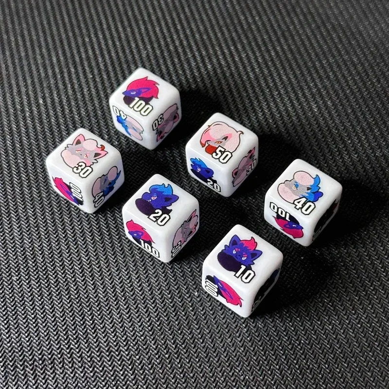 Pokemon PTCG Mew Gengar Gardevoir Zorua Self Made Board Game Props Dice Indicator Anime Classics Game Collection Cards Toy