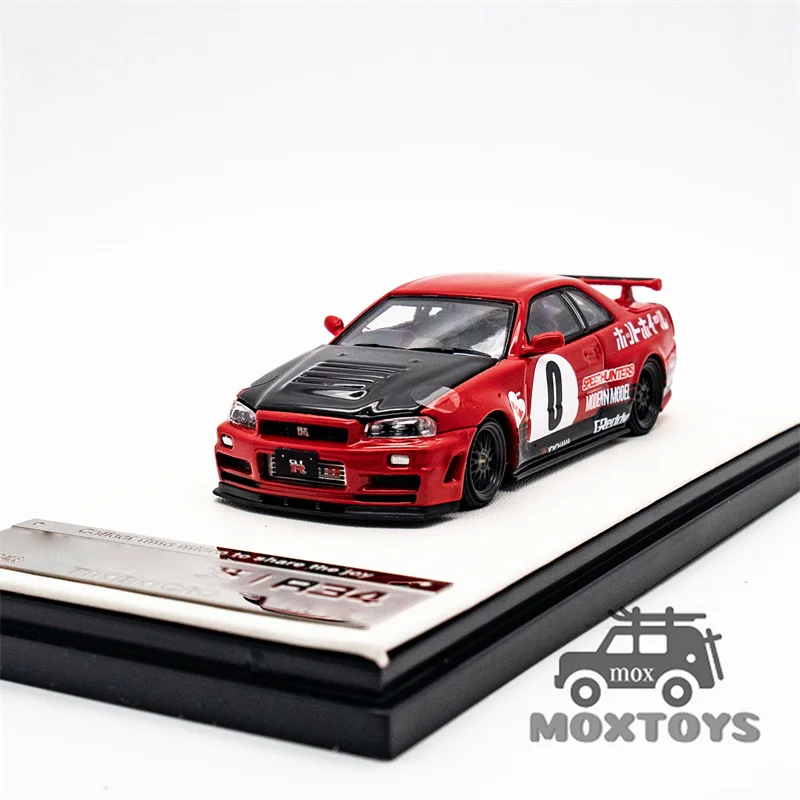 Time Micro 1:64 GTR R34 Red Zero / Dark Green NFS limited999 Diecast Model Car