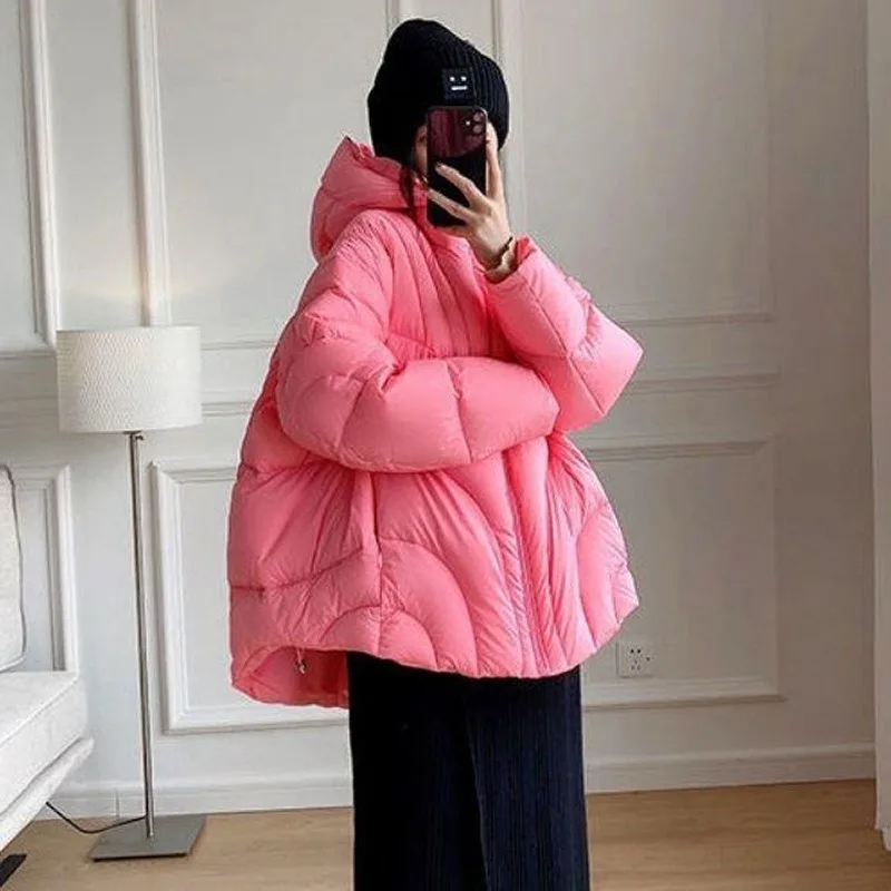 Women's Down Jacket High-end Winter Warm Coats Pink White New Korean Comfortable Jackets for Women Loose Puffer Jacket Women