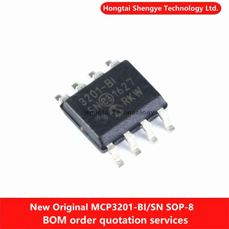 New Original Silk Screen 3201-BI SOP-8 MCP3201-BI/SN Analog to Digital Converter IC Chip