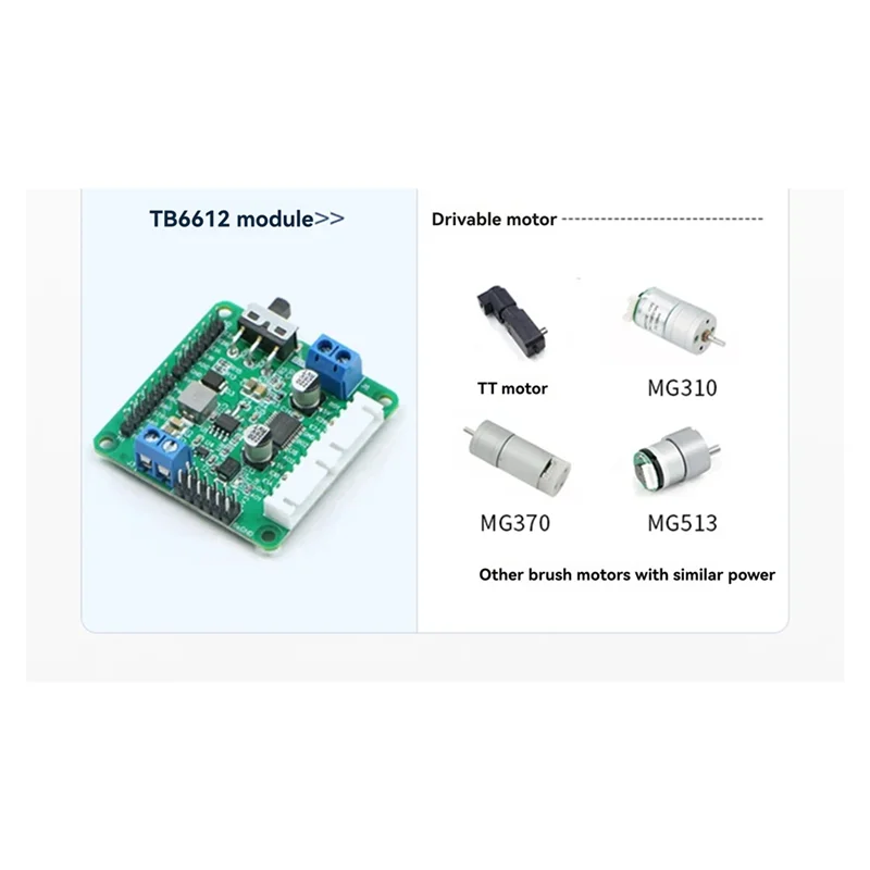

Well Made-Tb6612 Модуль драйвера двигателя FNG с усиленной производительностью регулятора напряжения At8236 B