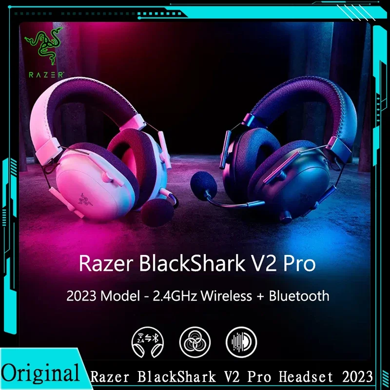 New Razer BlackShark V2 Pro (2023)Premium Wireless E-Sports Headset 2.4GHz Wireless + Bluetooth HyperClear Super Wideband Mic