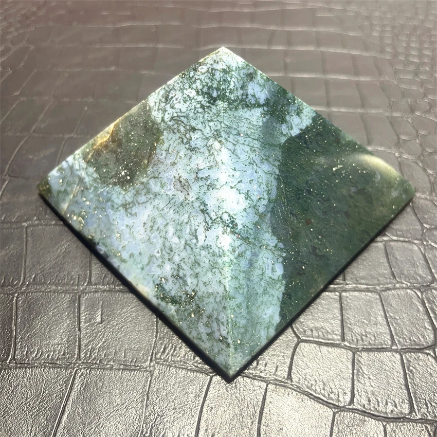 

415g Natural Marine Gem stone Pyramid Orgonite Marine Jasper Pyramid Voodoo altar Crystal With Stone Healing