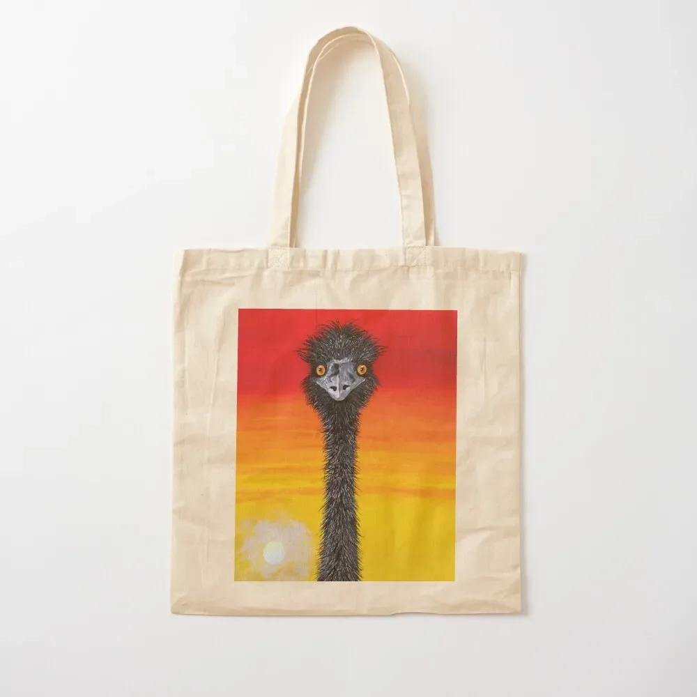 

Sunset Emu Tote Bag tote bags aesthetic shopper bag women canvas Tote Bag